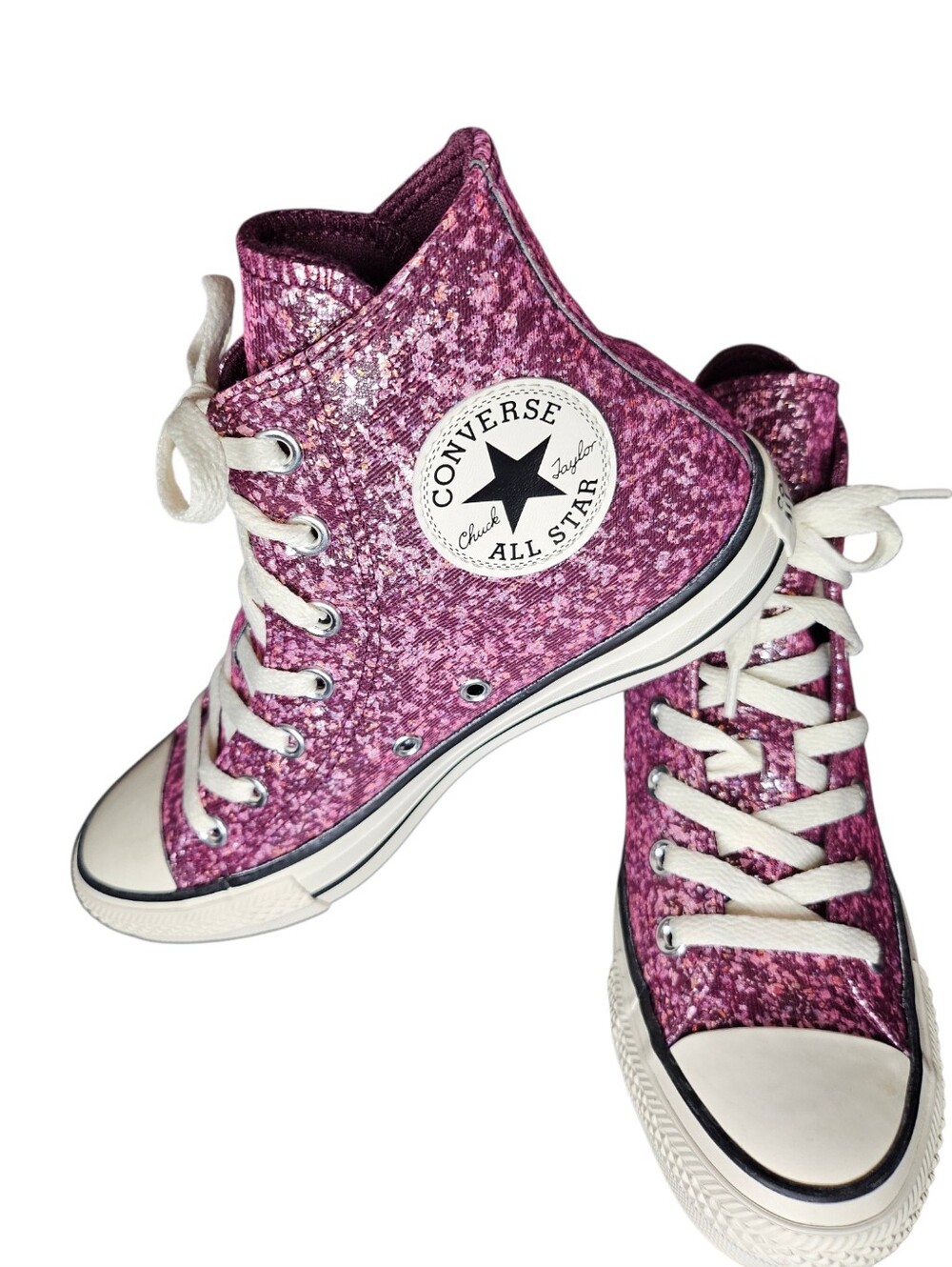 Converse Chuck Taylor All Star Pink Glitter High Top Sneakers Women's 7